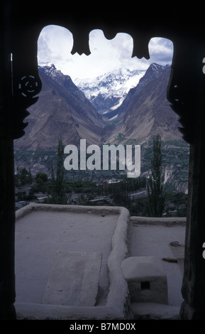 Fort Karimabad est vue Nord Hunza Pakistan Banque D'Images