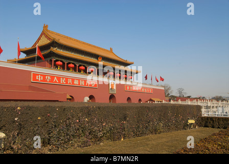 La Place Tian An Men à Pékin, Chine Banque D'Images