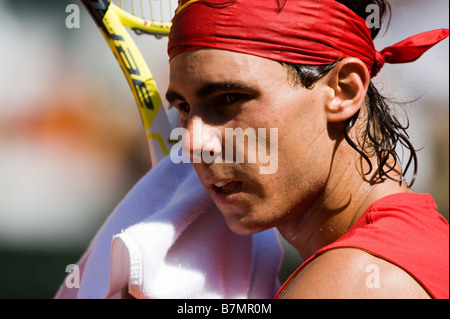 Rafael Nadal de l'Espagne au cours de la première journée de la demi-finale de la Coupe Davis Banque D'Images