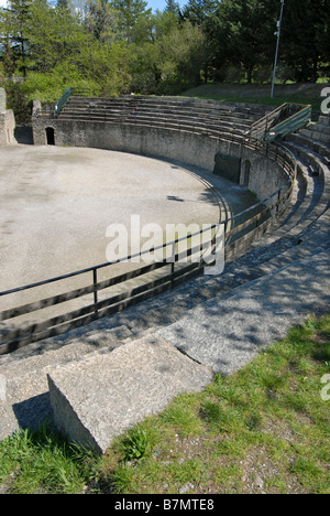 L'amphithéâtre romain d'Ivrea, Susa, Piémont, Italie. Banque D'Images