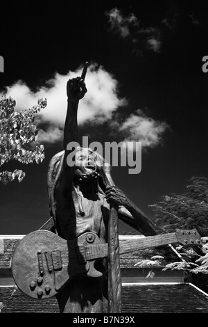 Statue de Bob Marley par Christophe Gonzales Village Island Ocho Rios, St Ann s Caraïbes Jamaïque Paroisse Banque D'Images