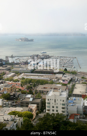 Vue depuis la Coit Tower, San Francisco, Californie. Banque D'Images