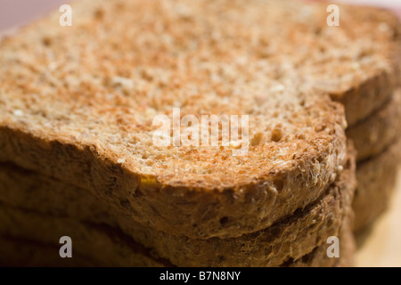 Tranches de pain de grains entiers Banque D'Images