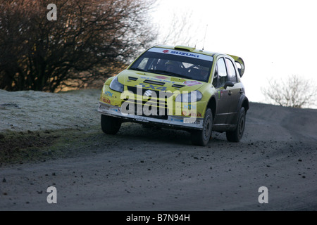 Les voitures de rallye au Rallye du Pays de Galles, GB 2008 - Toni Röhrl Banque D'Images