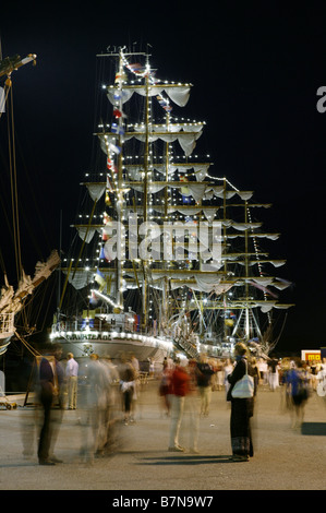 Sailship mexicain Cuauhtemoc participant à des courses de grands voiliers en mer Baltique sur 2003 pour un usage éditorial uniquement. Banque D'Images