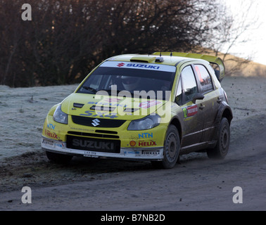 Les voitures de rallye au Rallye du Pays de Galles, GB 2008 - PG Andersson Banque D'Images