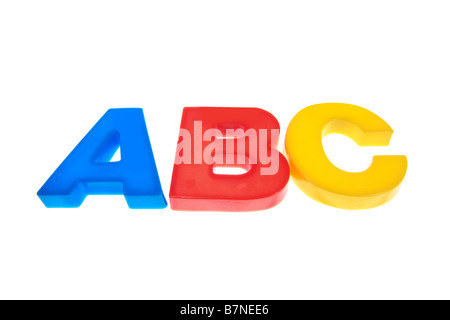 Alphabets en plastique Banque D'Images