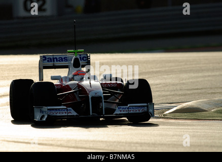 Timo Glock testdrives la Toyota TF 109 course de Formule 1 en janvier 2009 Banque D'Images