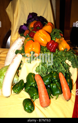 Les fruits et légumes pour le dîner de gala du Nil bateau de croisière, la Lady Mary Banque D'Images