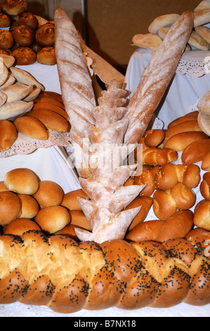 Les pains de fantaisie pour le dîner de gala du Nil bateau de croisière, la Lady Mary Banque D'Images