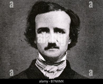 L'écrivain américain EDGAR ALLAN POE 1809- 1849 Banque D'Images