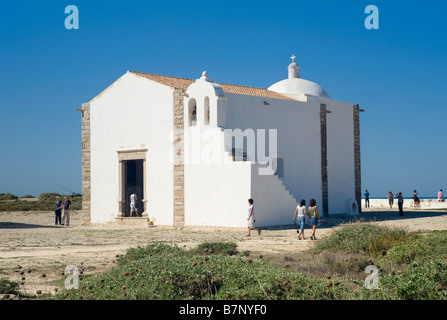 Le Portugal, l'ouest de l'Algarve, Lagos, la chapelle de Santa Maria da Graca chapelle sur le promontoire de Sagres Banque D'Images