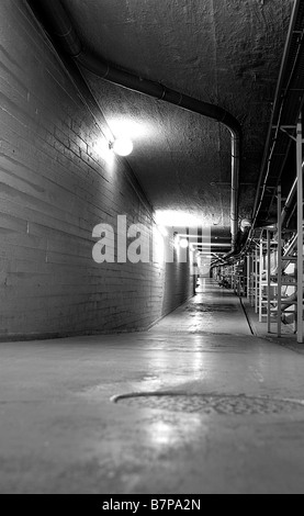 Tunnel sous un vieux bâtiment dans une ville Banque D'Images