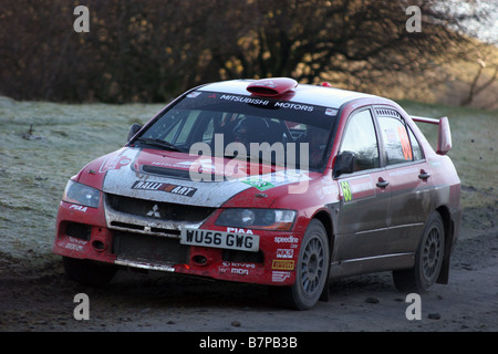 Les voitures de rallye au rallye Wales GB, 2008 Banque D'Images