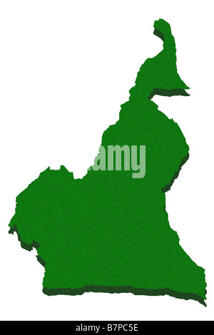 Carte du Cameroun Banque D'Images