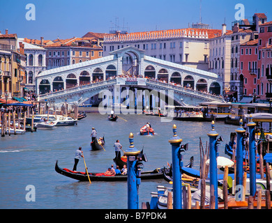 Italie Venise GRAND CANAL Pont du Rialto Banque D'Images