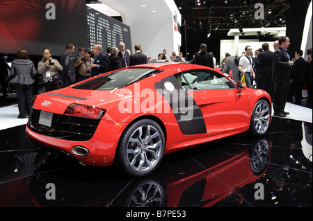 Audi R8 V10 5.2 FSI au 2009 North American International Auto Show de Detroit Michigan USA Banque D'Images