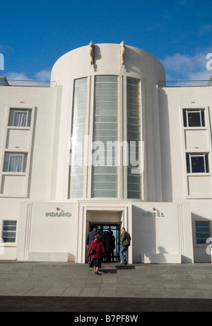 Le Midland Hotel Morecambe, restauré un bâtiment Art déco des années 30. Banque D'Images