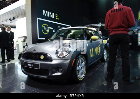 Voiture électrique MINI E au 2009 North American International Auto Show Banque D'Images