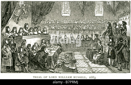 Lord William Russel 1683 Première Magistrate de la Cour le juge William Russell, lord Russell (29 septembre 1639 - 21 juillet 1683), était un E Banque D'Images