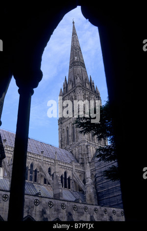 La cathédrale de Salisbury, Wiltshire, Royaume-Uni Banque D'Images