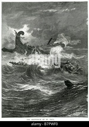 Shipwreak Saint Paul's Bay (Maltais : San Pawl il-baħar) est situé dans le nord-est de l'île de Malte, les 16 km Banque D'Images