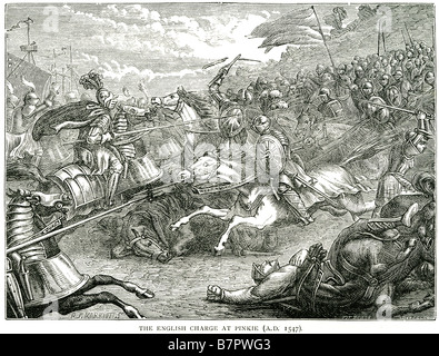L'anglais à l'auriculaire 1547 La bataille de Pinkie Cleugh, le long des rives de la rivière Esk près de Musselburgh, Écosse), le 10 Banque D'Images