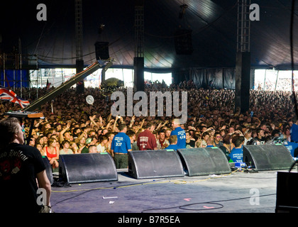 La foule à la radio1 NME scène au Reading Festival 2008 Banque D'Images