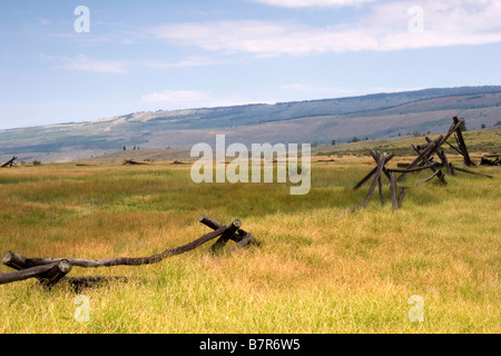 L'Osborne homestead le long du Haut-plateau, gamme de Wind River Wilderness Bridger Bridger National Forest Wyoming Banque D'Images