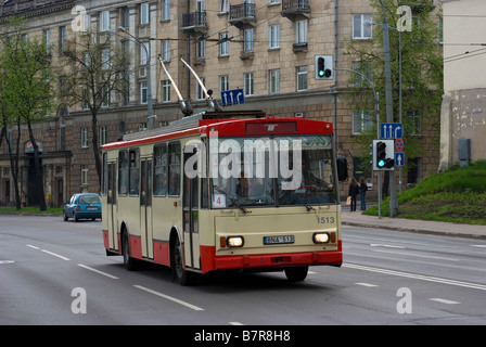 Les transports publics à Vilnius Banque D'Images