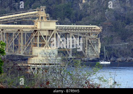 L'infrastructure portuaire de phosphate à la colonie , Flying Fish Cove , Noël , l'île de l'ouest de l'Australie Banque D'Images