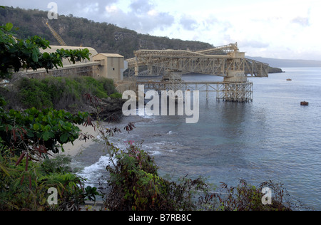 L'infrastructure portuaire de phosphate à la colonie , Flying Fish Cove , Noël , l'île de l'ouest de l'Australie Banque D'Images