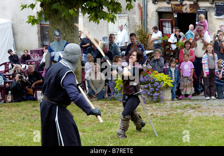 Fête médiévale à Parthenay, Deux-Sèvres, France Banque D'Images