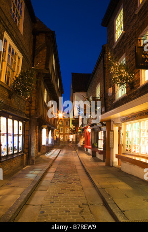 La Shambles York Yorkshire Angleterre Banque D'Images