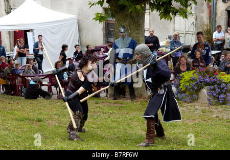 Fête médiévale à Parthenay, Deux-Sèvres, France Banque D'Images