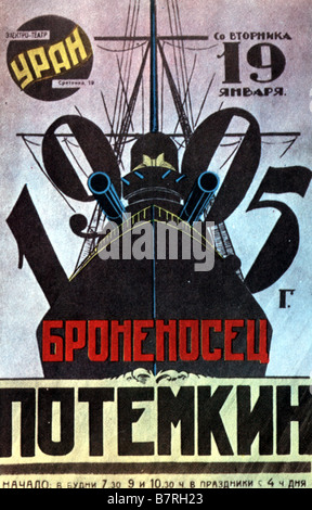 Bronenosets Potyomkin Cuirassé Potemkine Année : 1925 - Union soviétique : Grigori Aleksandrov, Sergei M. Eisenstein Film poster Banque D'Images