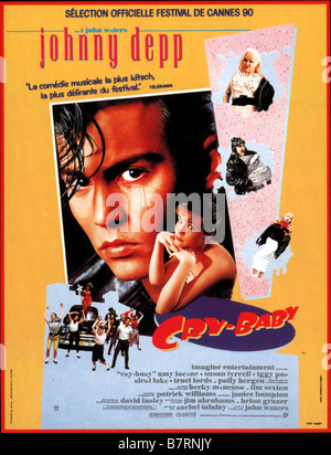 Cry-Baby USA Année : 1990 Réalisateur : John Waters Johnny Depp affiche de film Banque D'Images