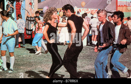 Grease Année : 1978 USA Olivia Newton John, John Travolta, Kelly Ward, Barry Pearl Directeur : Randal Kleiser Banque D'Images