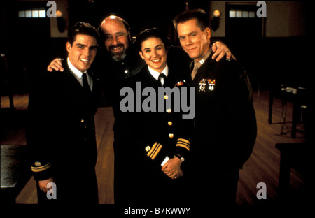 Quelques bons hommes Année : 1992 USA Réalisateur : Rob Reiner Tom Cruise, Demi Moore, Kevin Bacon et Rob Reiner Shooting photo Banque D'Images