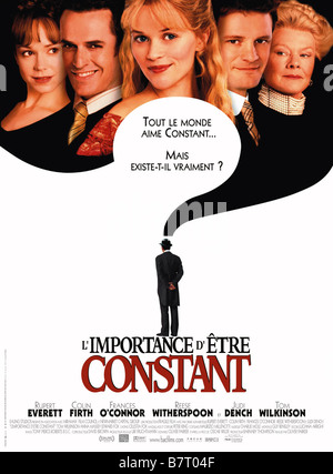 L'importance d'être constant Année : 2002 - UK / USA Réalisateur : Oliver Parker Frances O'Connor, Reese Witherspoon, Rupert Everett, Colin Firth, Judi Dench Film poster (FR) Banque D'Images