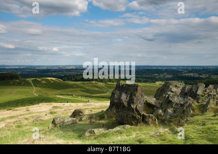 Voir l'ensemble du pays provenant des chasses Hill Bradgate Park Leicestershire UK Banque D'Images