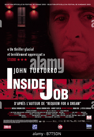 Inside Job Fear X Année : 2003 - Le Danemark affiche / Poster Directeur : Nicolas Winding Refn Banque D'Images