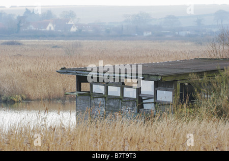 La réserve RSPB Titchwell Marsh sur la côte nord du comté de Norfolk, Angleterre Banque D'Images