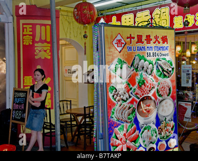 Restaurant de poissons chinois Chinatown Singapore Food Street Night Market Center Banque D'Images