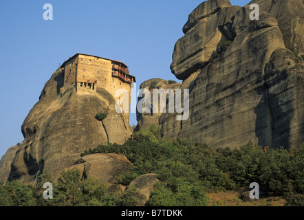 1975 Elk141 Grèce Meteora monastère Agios Nikolaos 16e c Banque D'Images