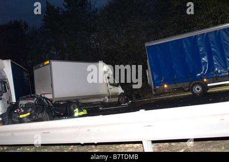 Accident autoroute Banque D'Images