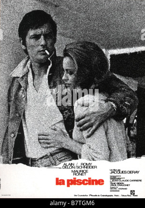 La piscine Année : 1969 - France Italie Alain Delon , Romy Schneider affiche affiche Réalisateur : Jacques Deray Banque D'Images