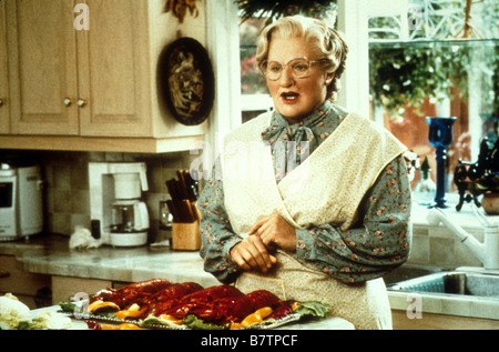 Mme Doubtfire Année : 1993 USA Robin Williams Réalisateur : Chris Columbus Banque D'Images