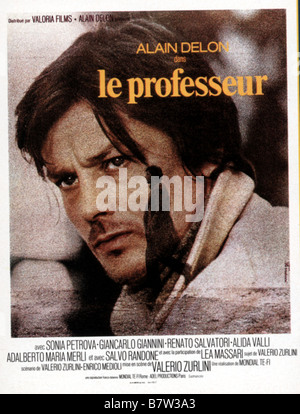 Le Professeur Prima notte di quiete, La Année : 1972 - Italie Alain Delon affiche / poster : Valerio Zurlini Directeur Banque D'Images