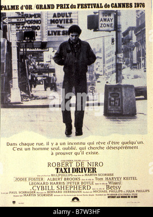 Chauffeur de taxi Année : 1976 USA affiche, poster Directeur : Martin Scorsese Palme d'or Cannes 1976 Banque D'Images